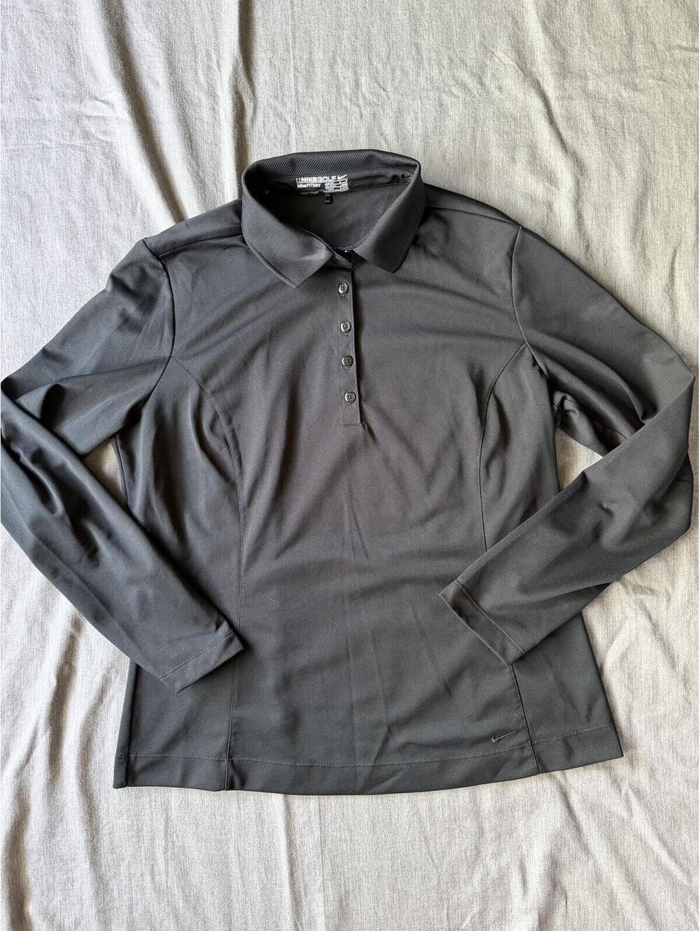 Nike Fit Dry Women's Size Large Long Sleeve Black Polo
